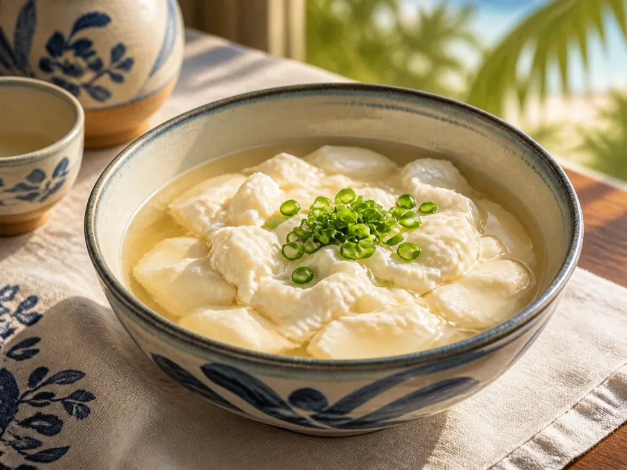 やわらかな島豆腐が入ったゆし豆腐汁